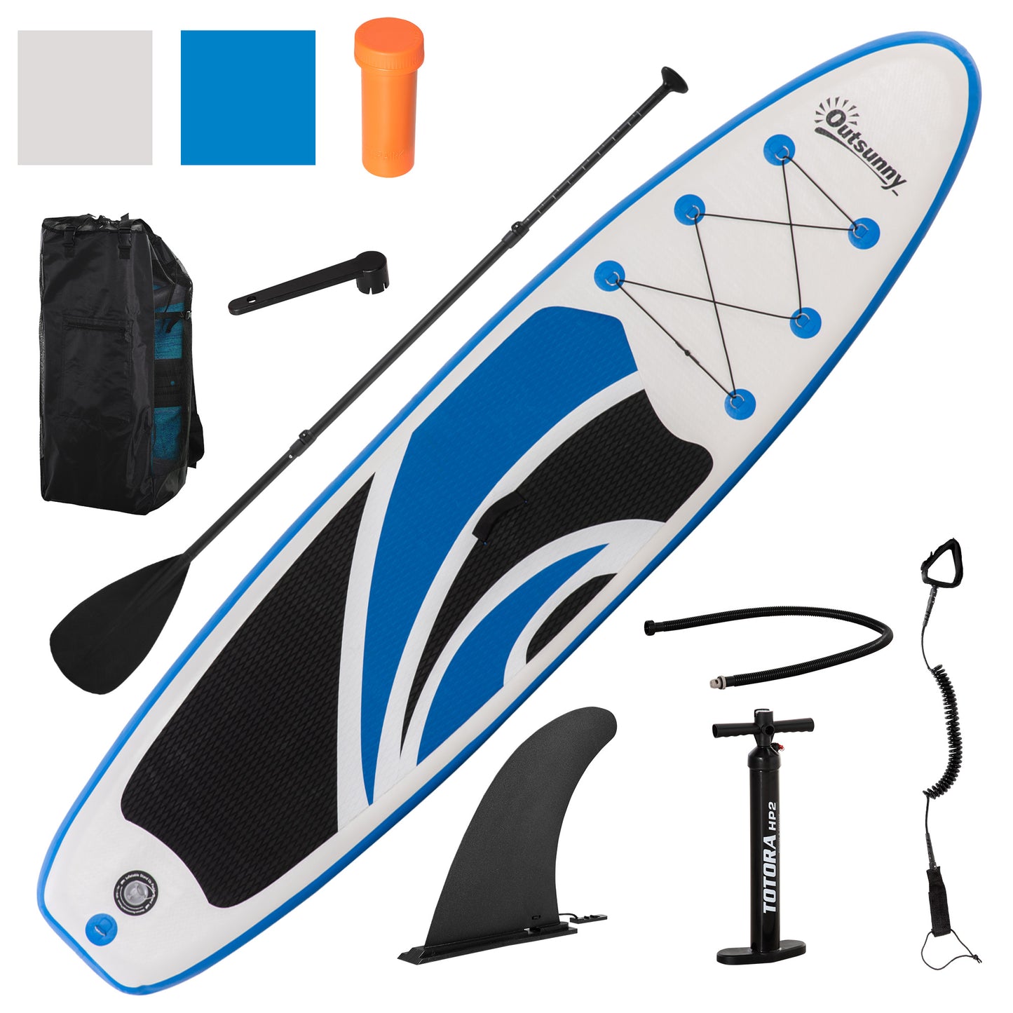 Outsunny 10.6' x 32" x 6" Inflatable Stand Up Paddle Board