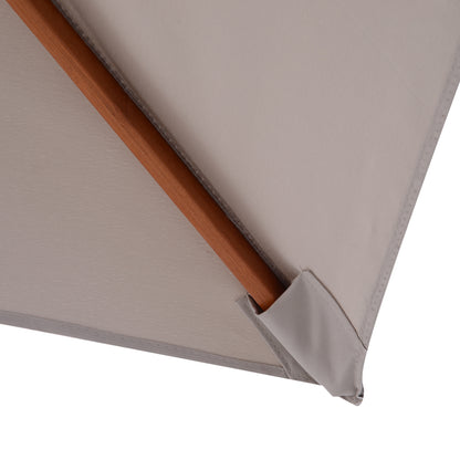 Outsunny 2m x 1.5m Garden Parasol Umbrella with Tilting Sunshade Canopy