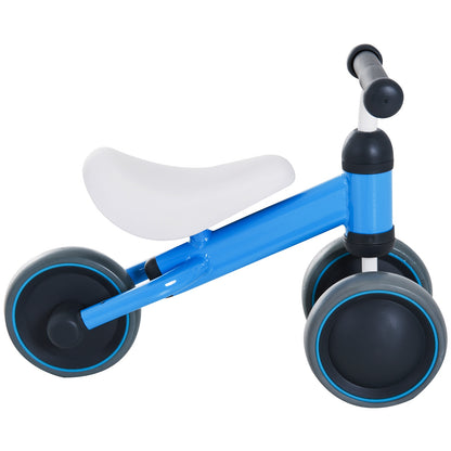 Homcom Kids Balance Bike Toddler Plastic No-Pedal Walking Blue