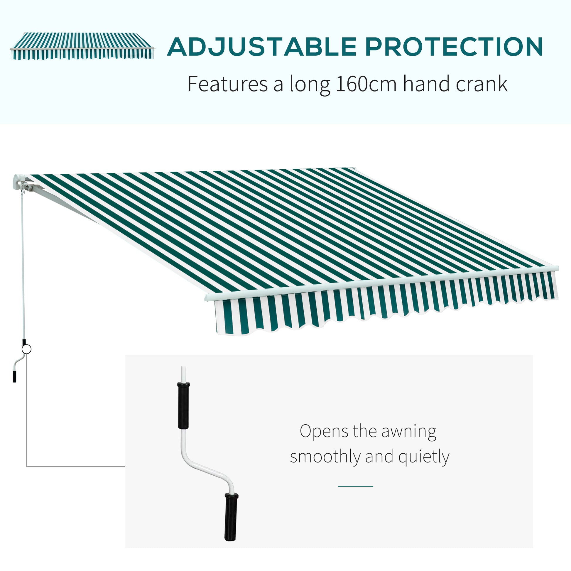 Outsunny Manual Retractable Awning