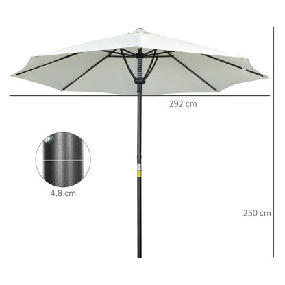 Outsunny Garden 3(M) Parasol Umbrella