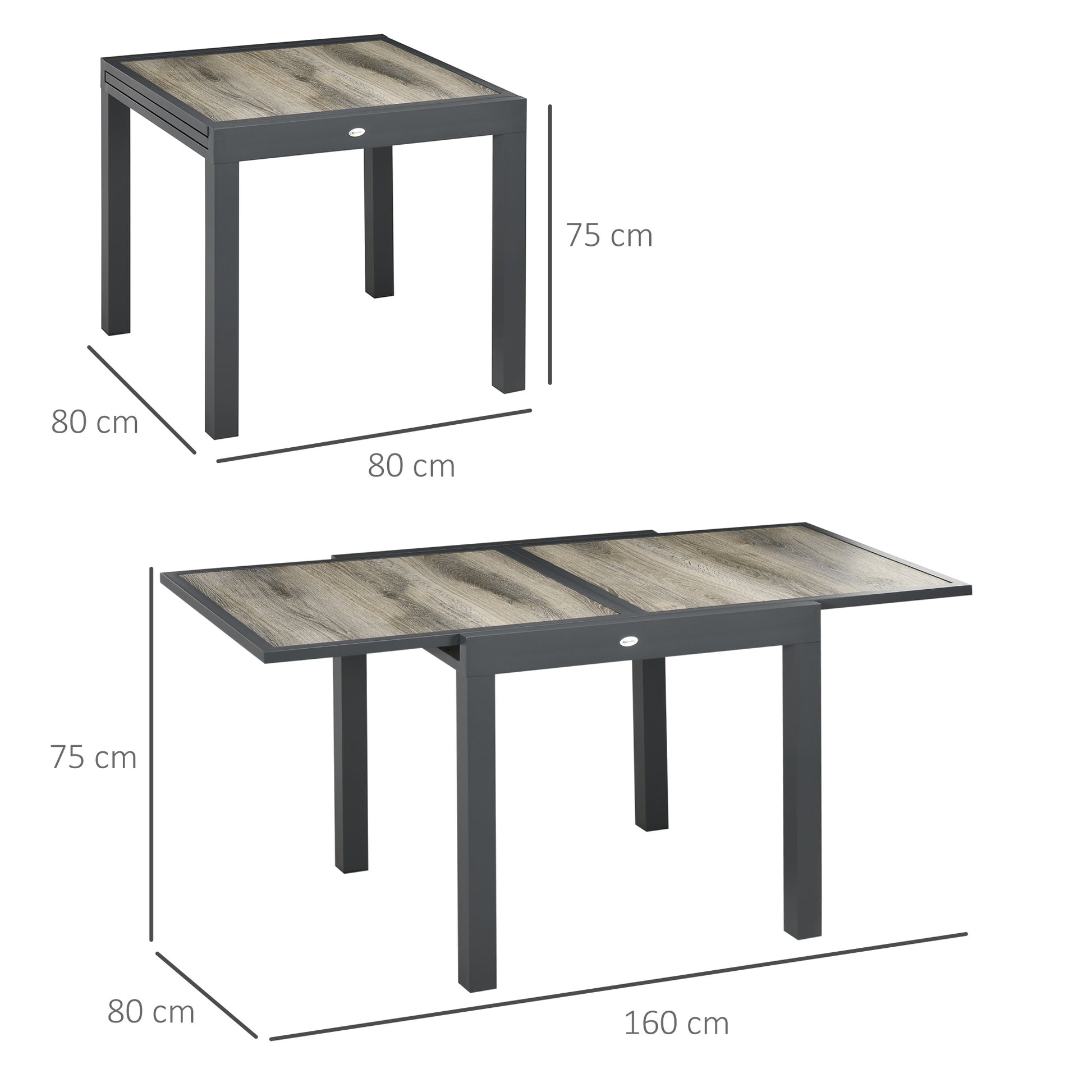 Outsunny Extending Garden Table