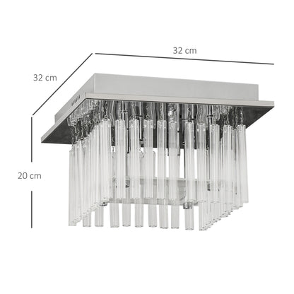 Homcom Modern Raindrop K9 Crystal Chandelier