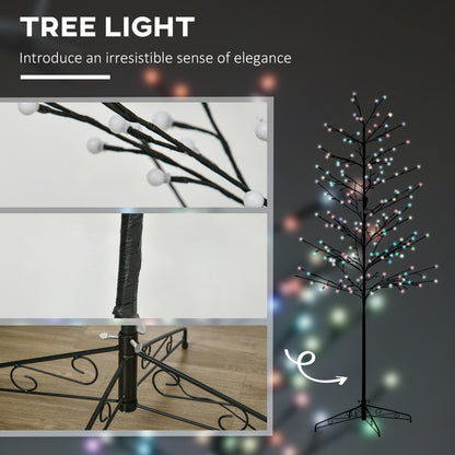 Homcom 6ft Artificial Tree Light with 180 Colour LED Light for Home Party