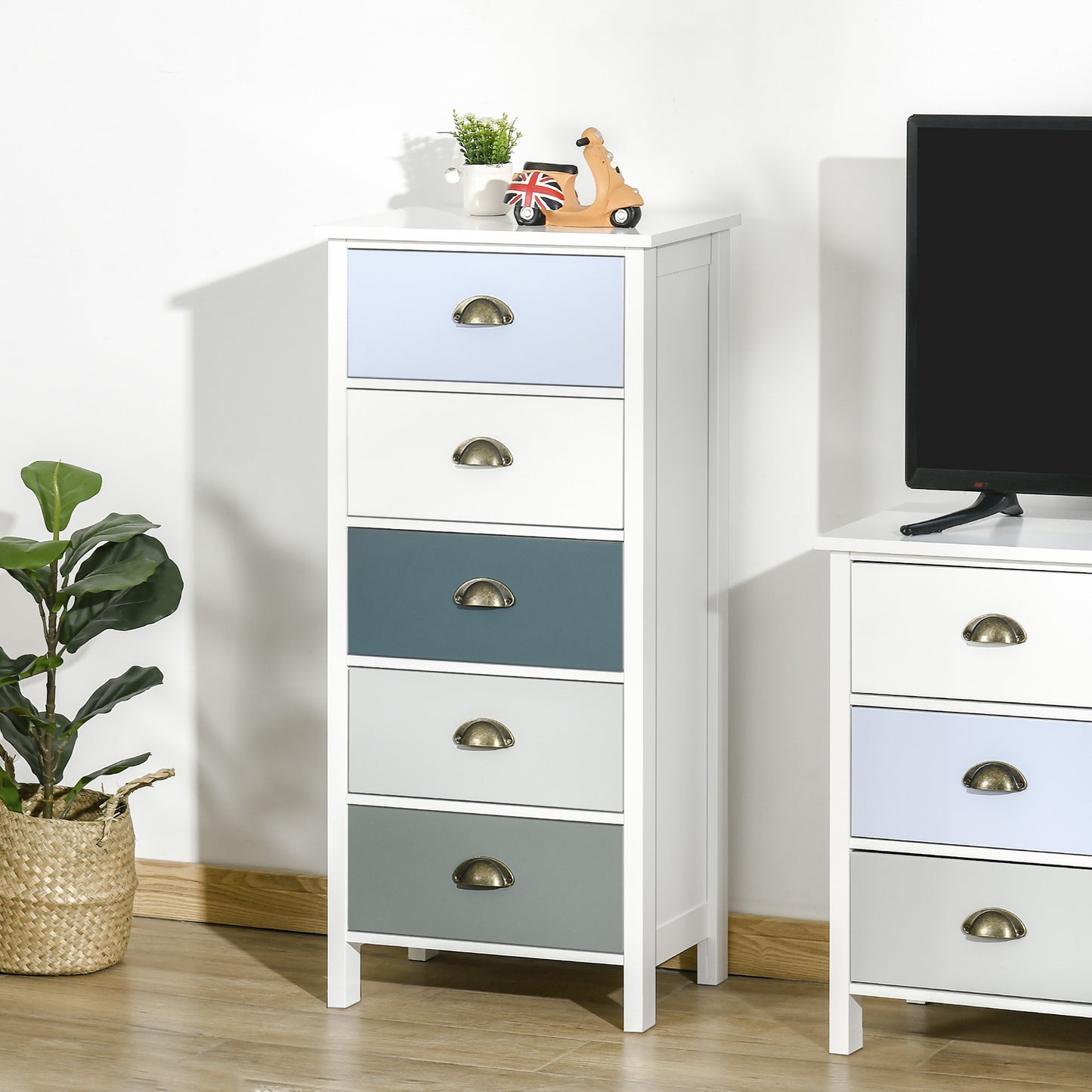 Homcom Slim Chest of Drawers