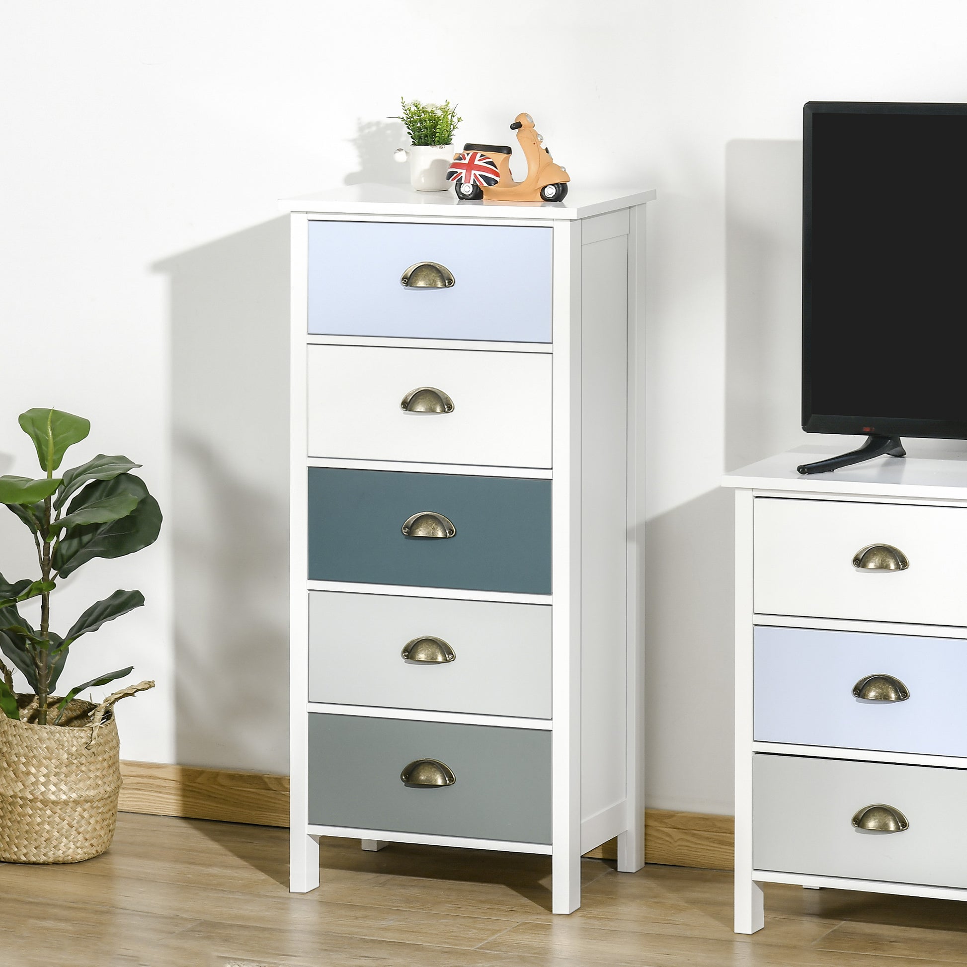 Homcom Slim Chest of Drawers