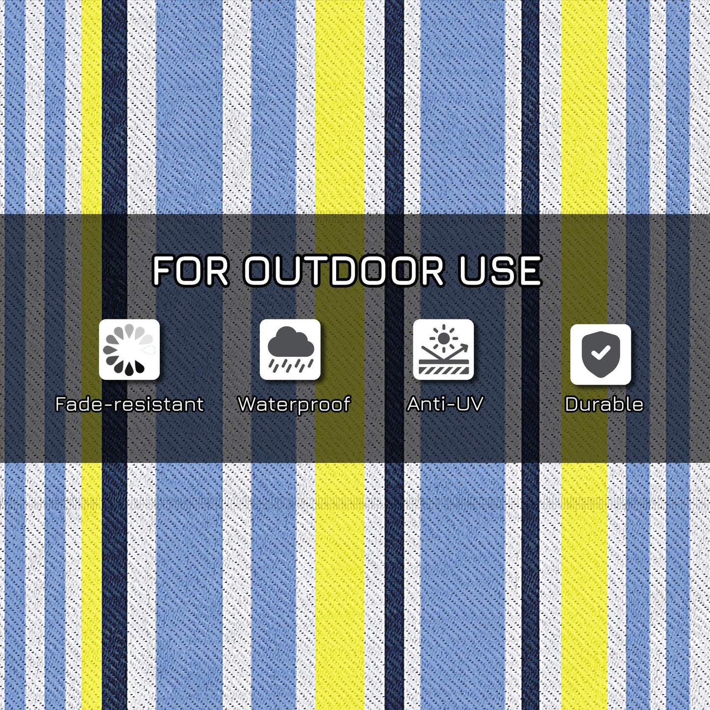 Outsunny Reversible Outdoor Rug