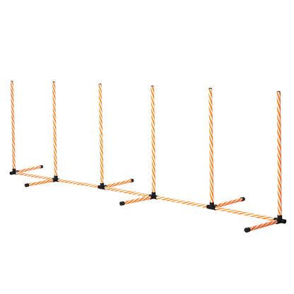 PawHut Dog Agility Weave Poles Training Obstacle Course Set Slalom Equipment with Bag