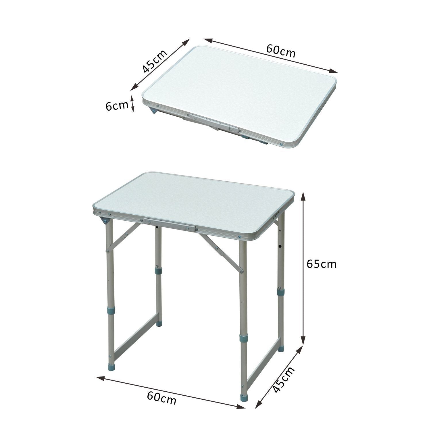 Outsunny Patio Foldable Picnic Table-Silver