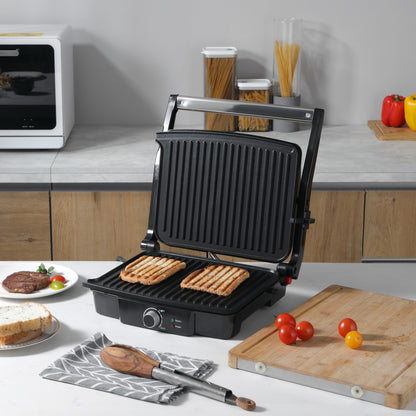 2000W Heath Grill With Cool Touch Handle Silver & Black by Homcom