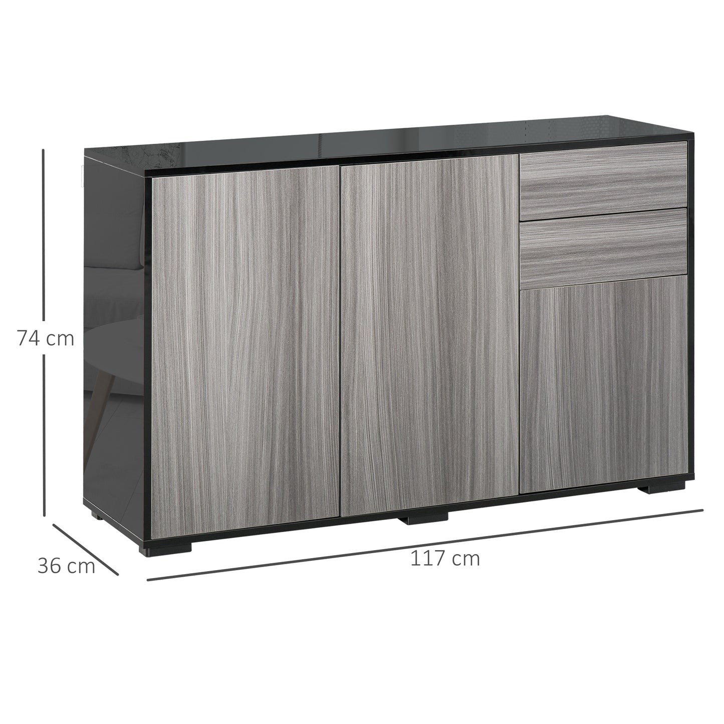 Homcom High Gloss Frame Sideboard