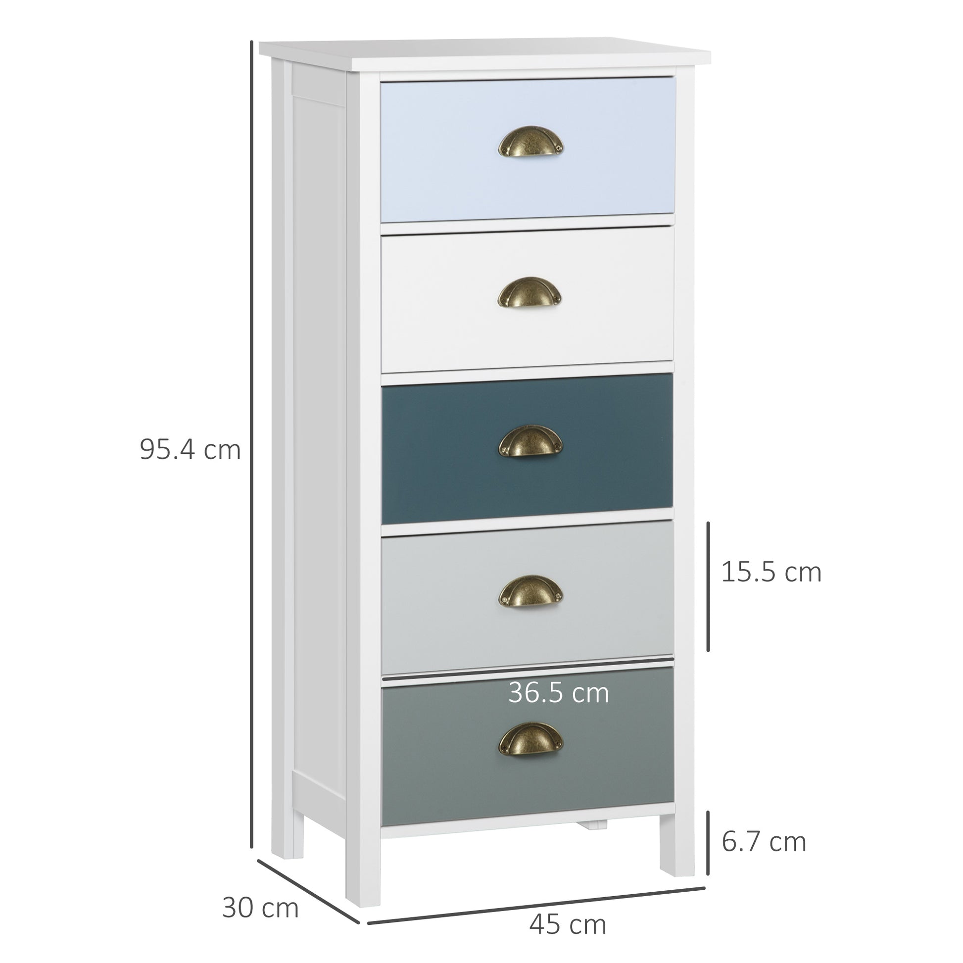 Homcom Slim Chest of Drawers