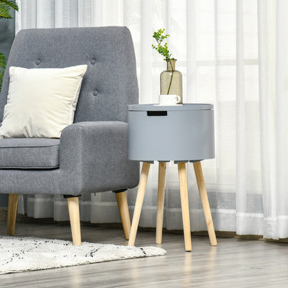 Homcom Modern Side Table with Hidden Storage Space