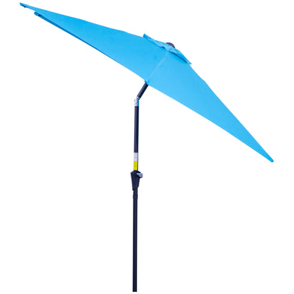 Outsunny 2.7M Garden Parasol Umbrella with Tilt and Crank