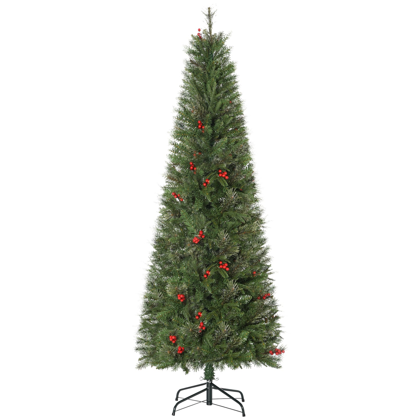 Homcom 6ft Pencil Artificial Christmas Tree with Realistic Branches