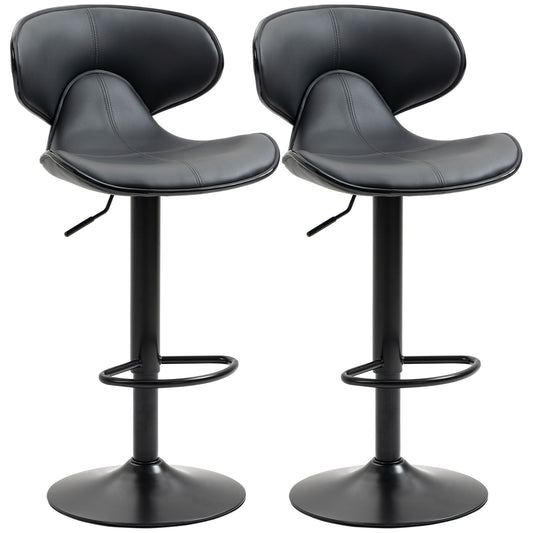 Homcom Adjustable Swivel Bar Stools Set of 2