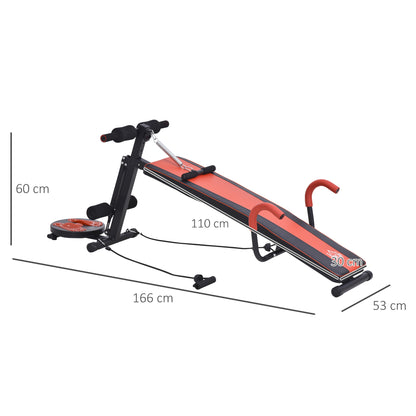 Homcom Multifunctional sit up Bench w/ Twist Waist Disc