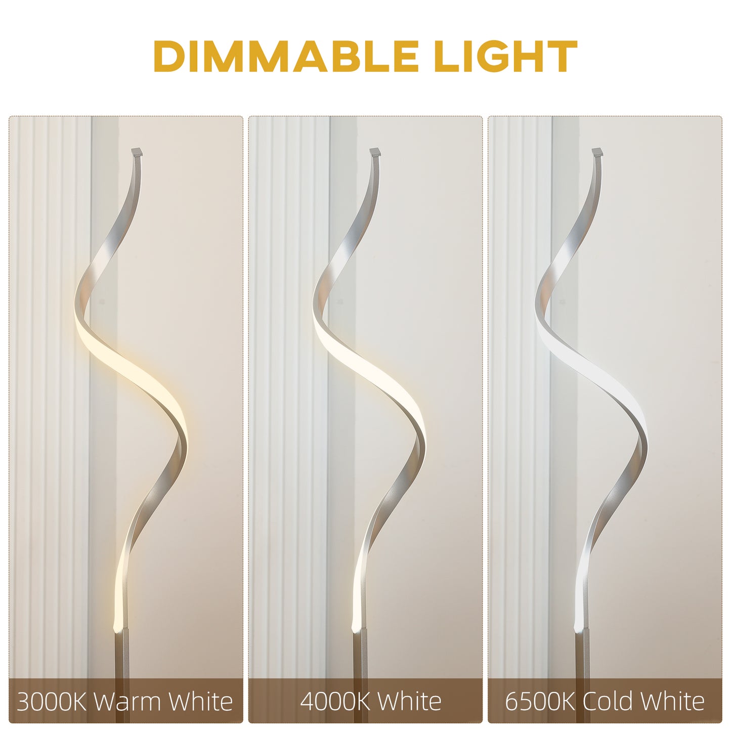 Homcom Dimmable Floor Lamp for Living Room