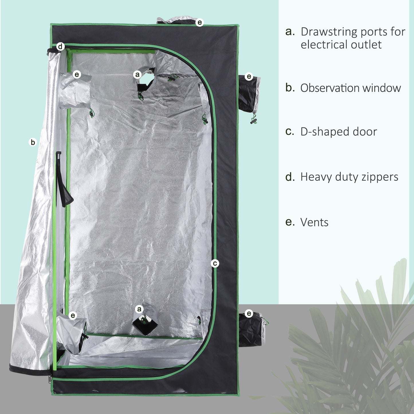 Outsunny Hydroponic Plant Grow Tent