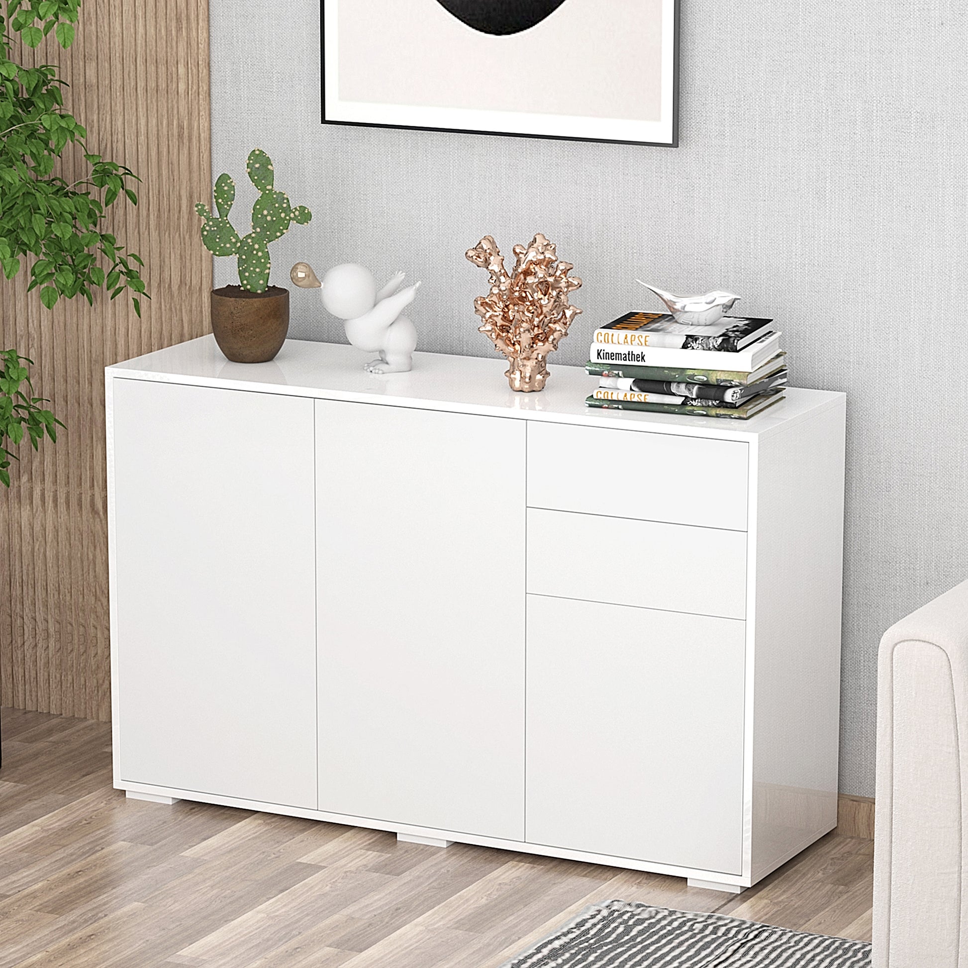 Homcom High Gloss Frame Sideboard