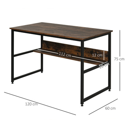 Homcom Computer Desk With Storage Shelf