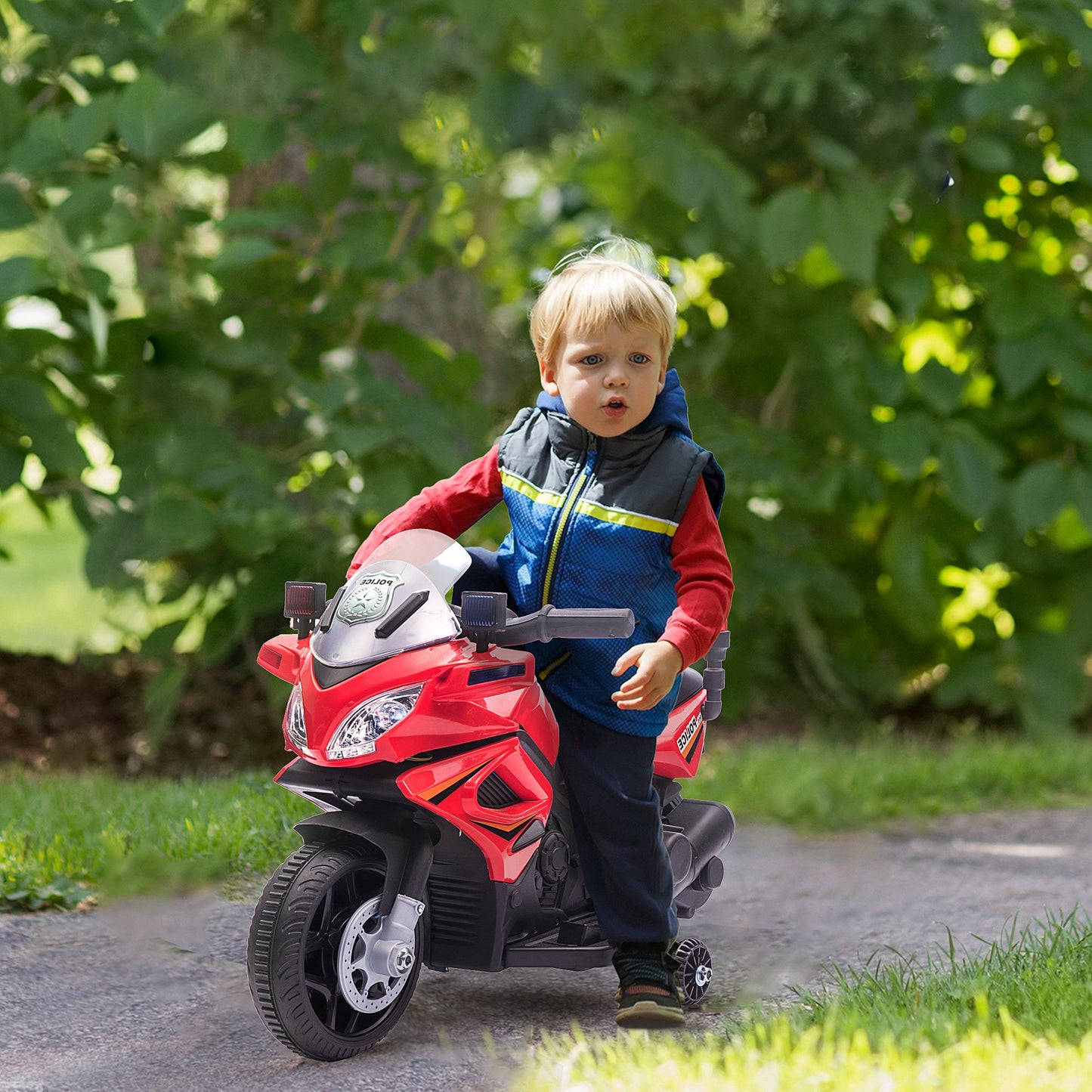 Homcom Kids 6V Electric Pedal Motorcycle Ride-On Toy Battery 18-48 months Red