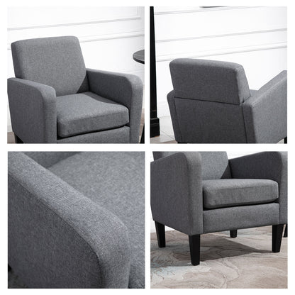 Homcom Linen Single Armchair