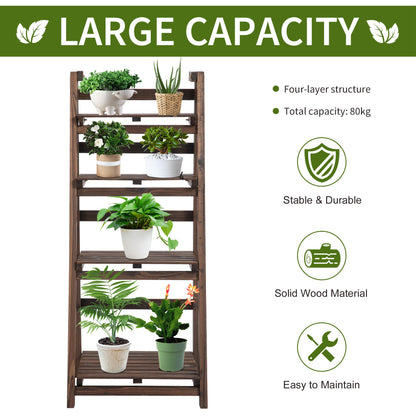 Outsunny 4-Tier Foldable Plant Stand