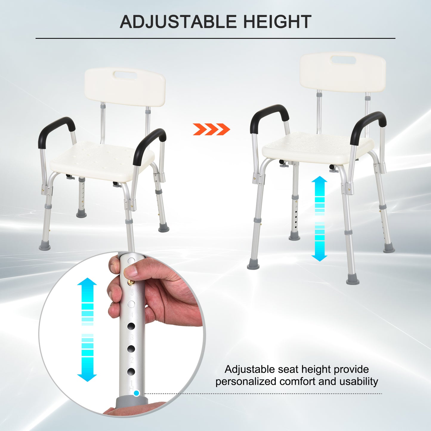 Homcom Adjustable Shower Bench