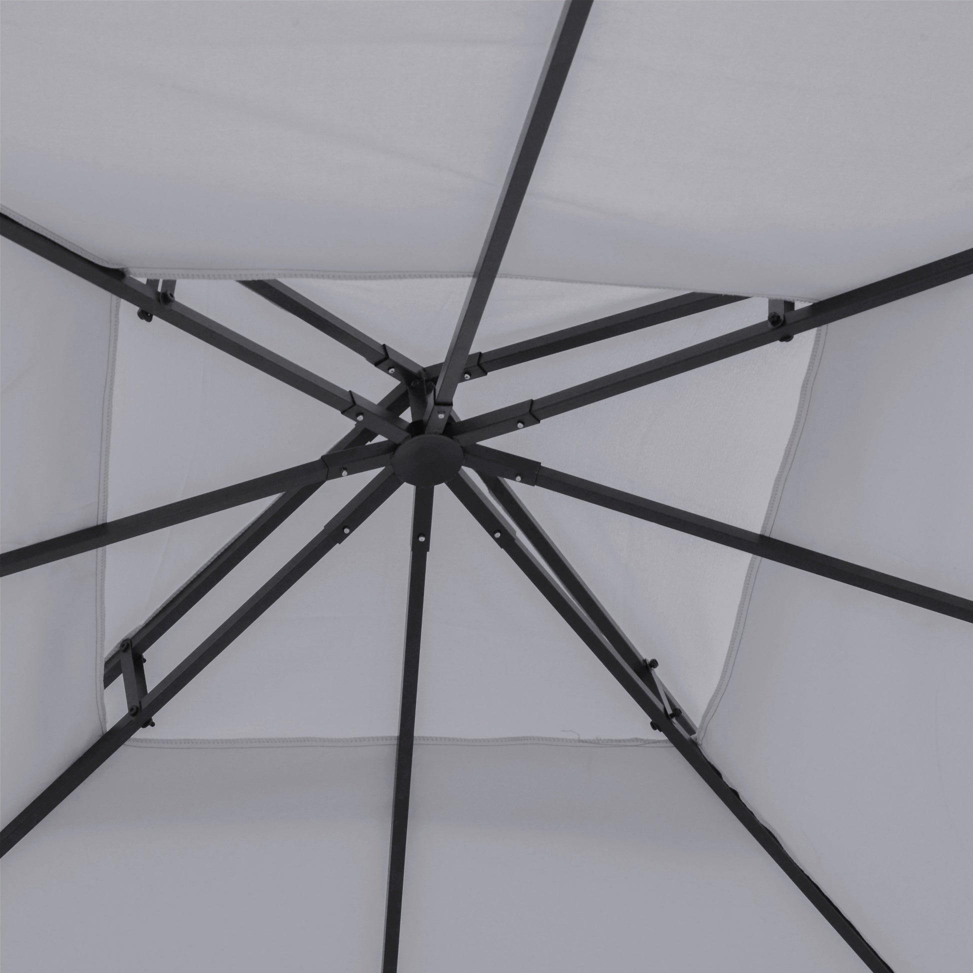 Outsunny 3(m) Gazebo Top Cover Double Tier Canopy Replacement Pavilion Roof Light Grey