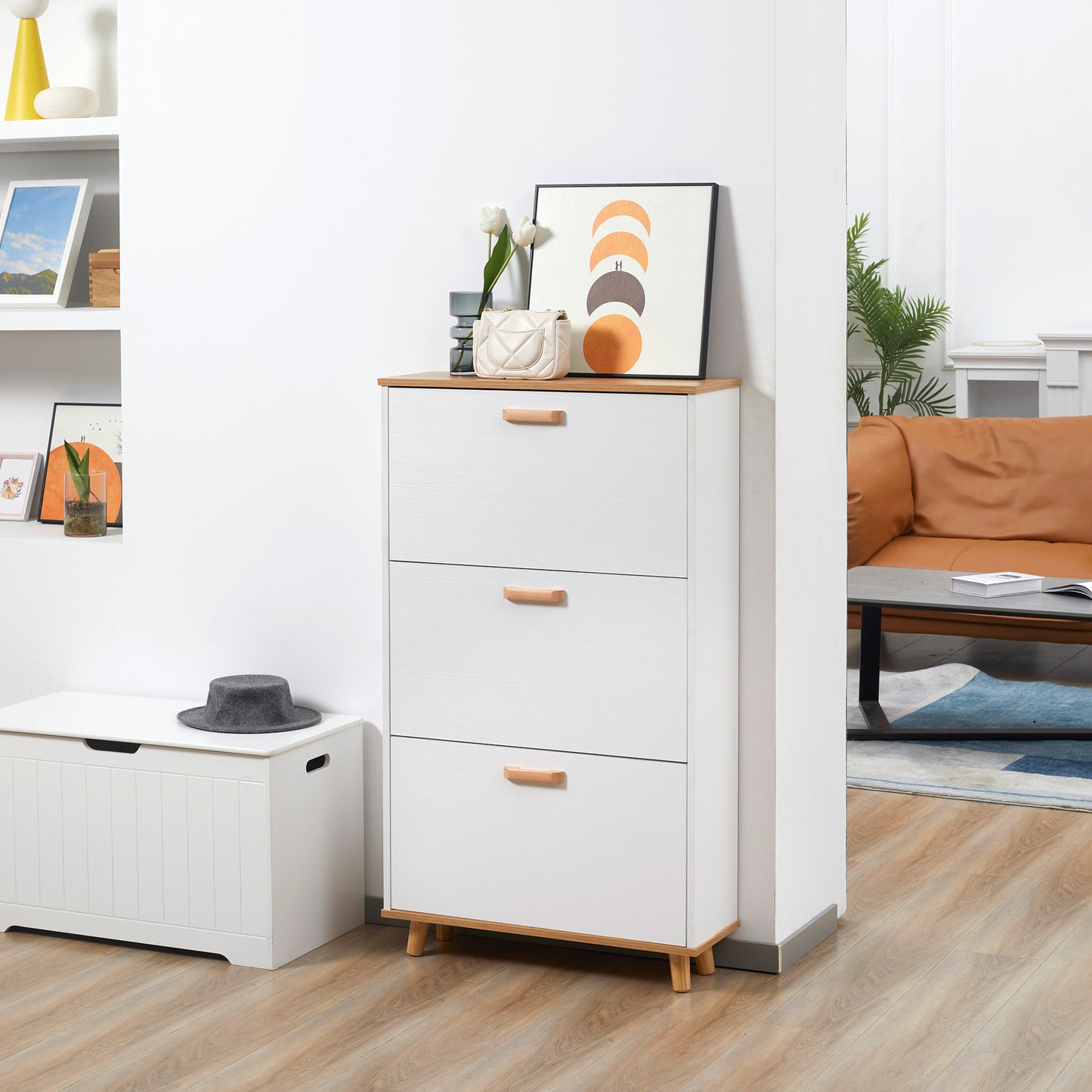 Homcom Narrow Shoe Cabinet