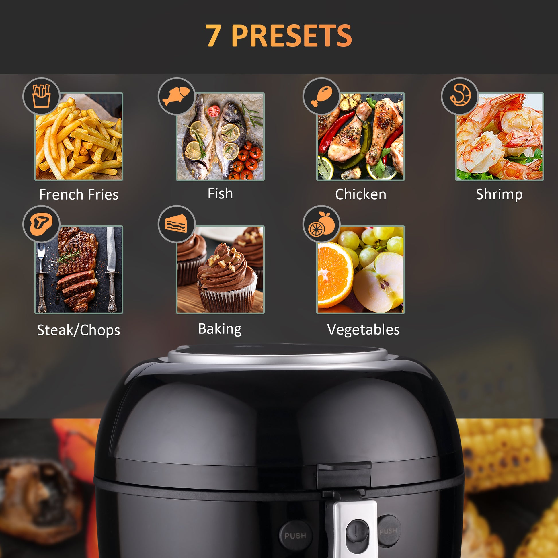 Homcom 7L Digital Air Fryer Oven with Air Fry