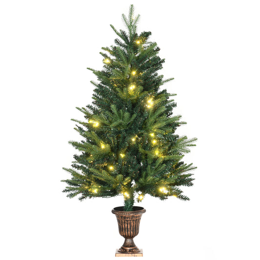 Homcom 4FT Pre-Lit Artificial Christmas Spruce Tree