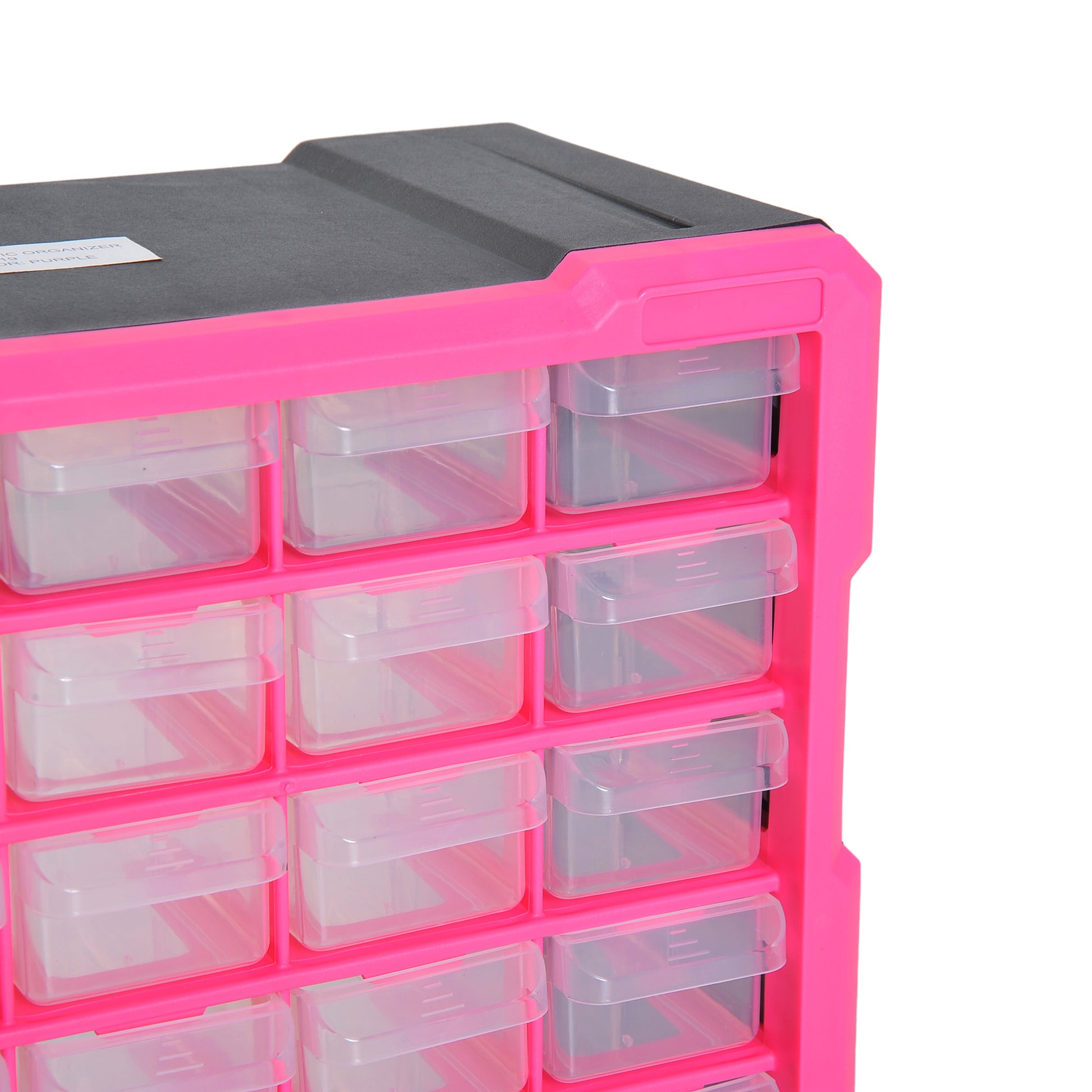 Durhand 39 Drawer Storage Cabinets 38Lx16Dx47.5H cm Plastic-Rose Red