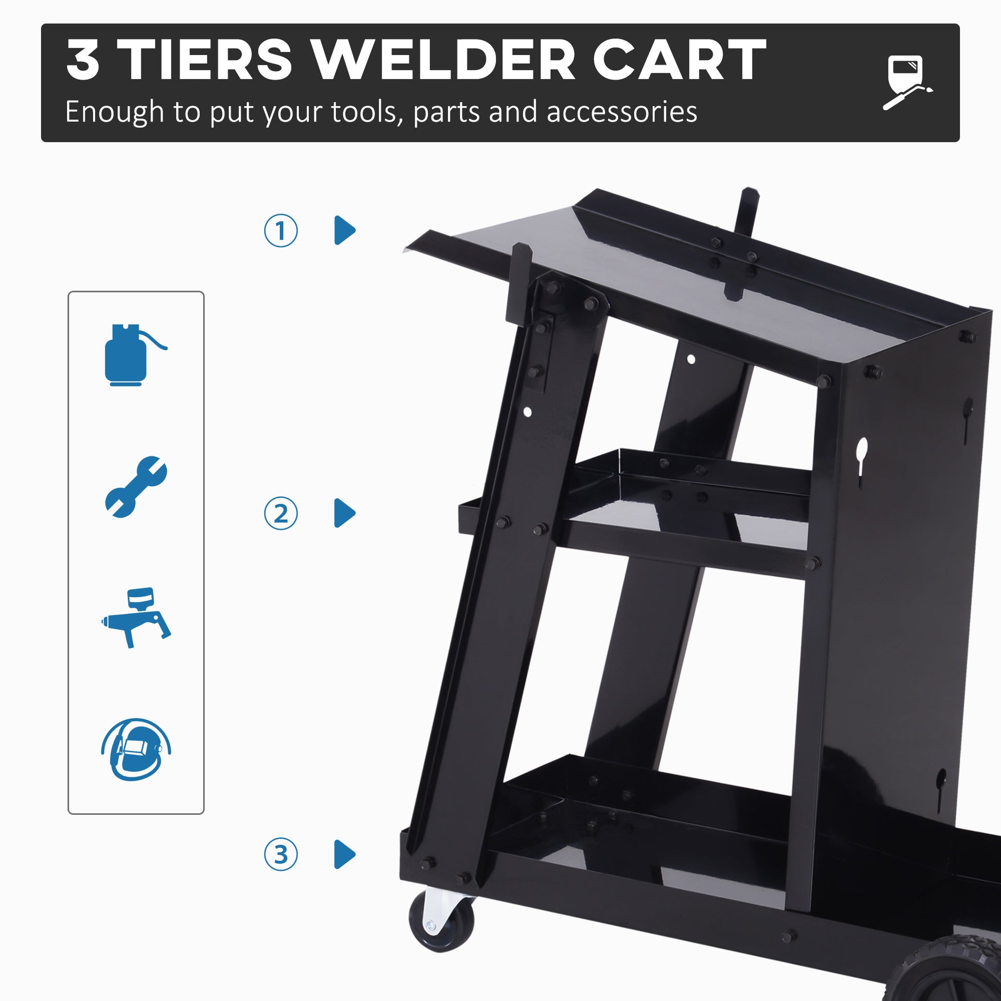 DURHAND Welding Cart for Tanks Gas Bottles