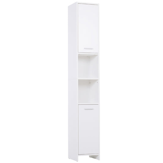 Homcom Particle Board Tall Freestanding Bathroom Storage Cabinet White