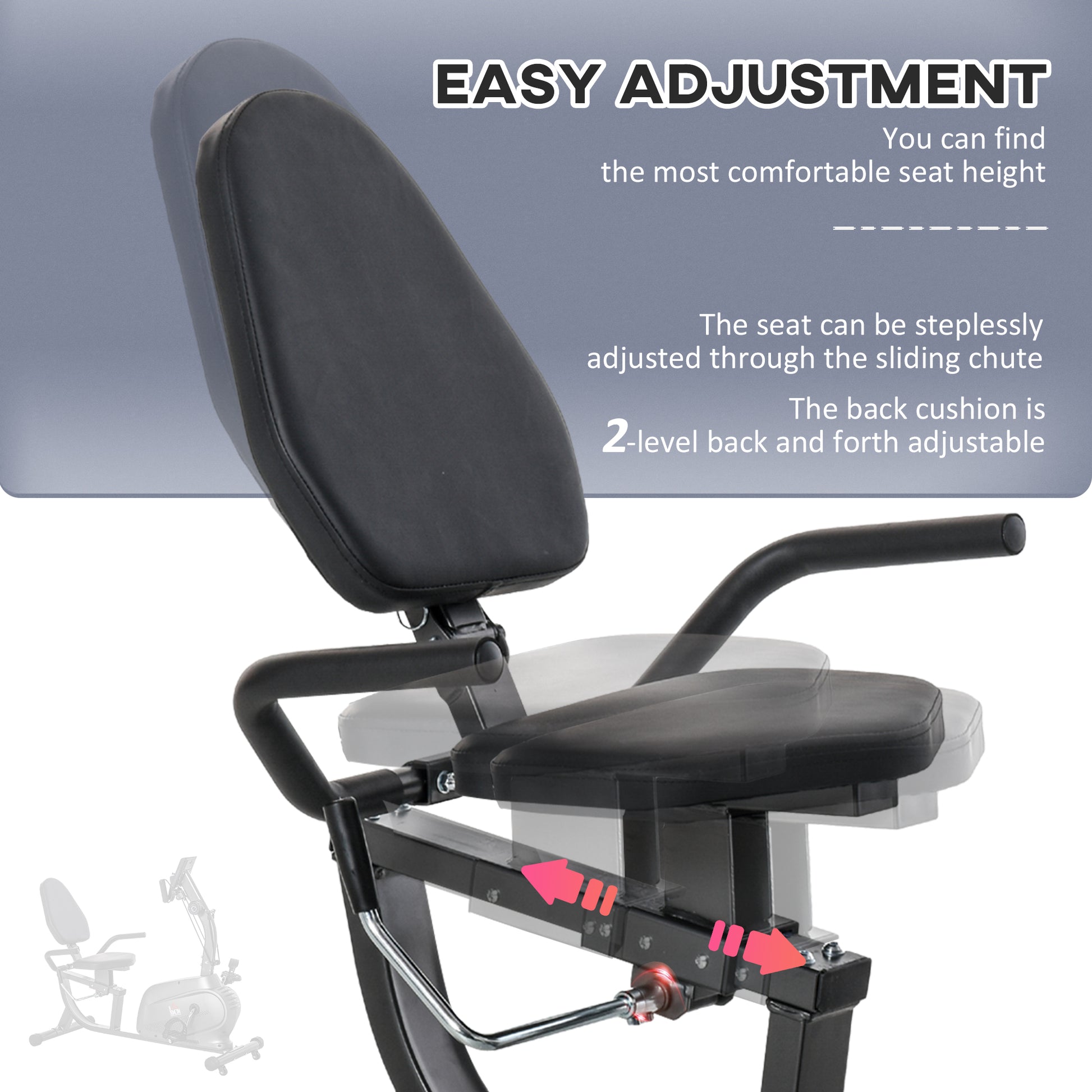 Homcom Exercise Training Workout Stationary Cycling Bike w/ LCD Monitor & Pad Holder