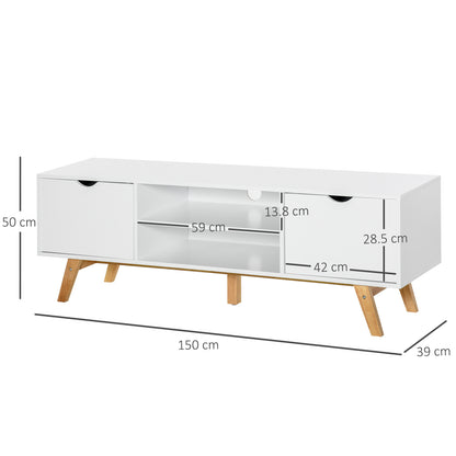 Homcom Scandinavian-Style TV Stand - White