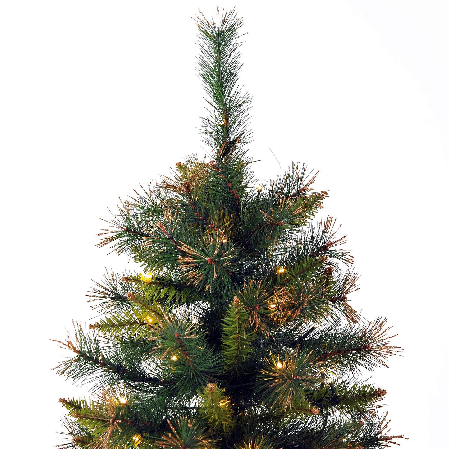 Homcom 5FT Pre-Lit Christmas Tree Artificial Spruce Xmas Tree Warm White LED Holiday Décor with Metal Stand Green