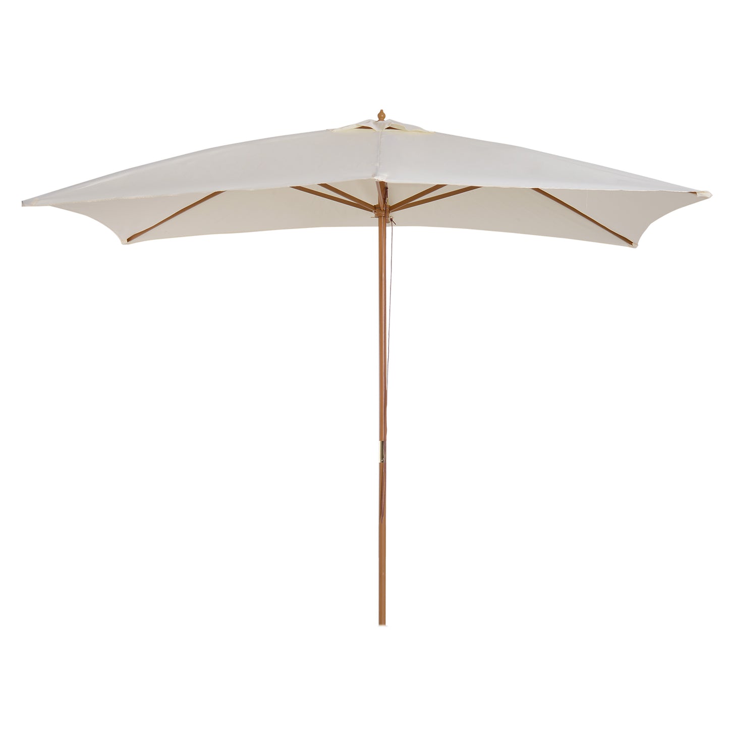 Outsunny 2 x 3m Wooden Garden Parasol Umbrella Outdoor Sun Shade Canopy