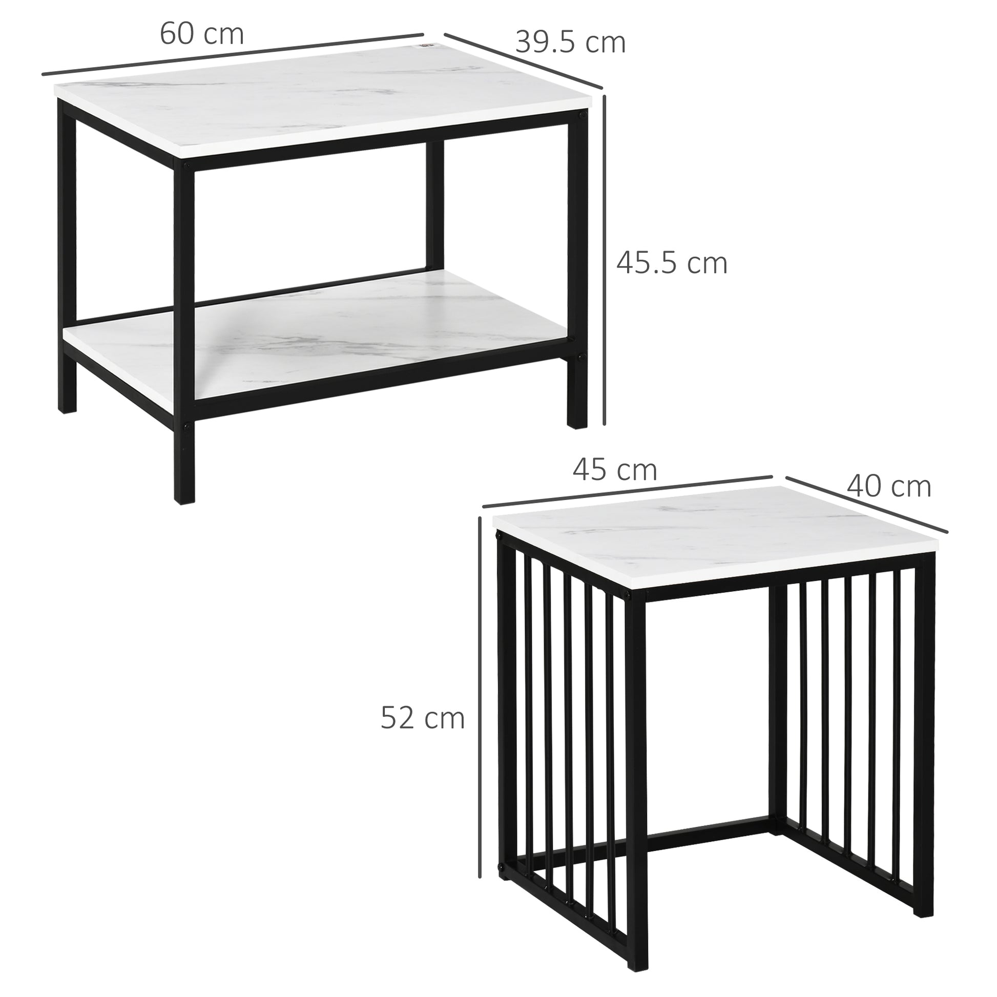 Homcom Modern Coffee Table Set of Two