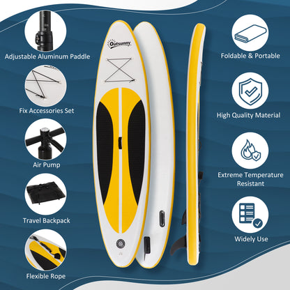 Outsunny 10' X 30" X 6" Inflatable Stand Up Paddle Board