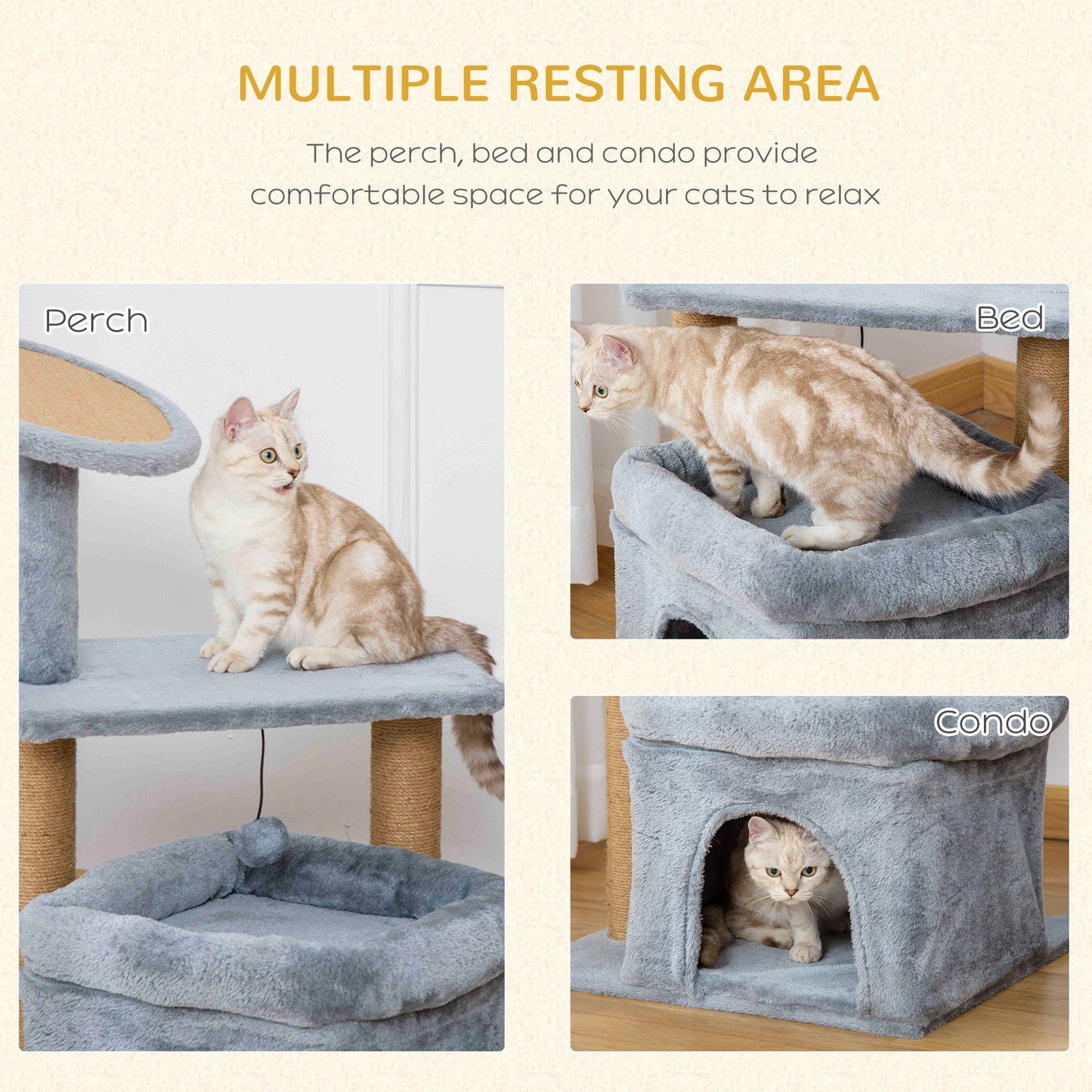 PawHut Cat Tree Tower for Indoor Cats