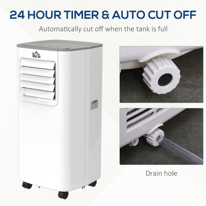 A Rated 7,000 BTU 4-In-1 Portable Dehumindifier With Remote & 24 Hour Timer by Homcom