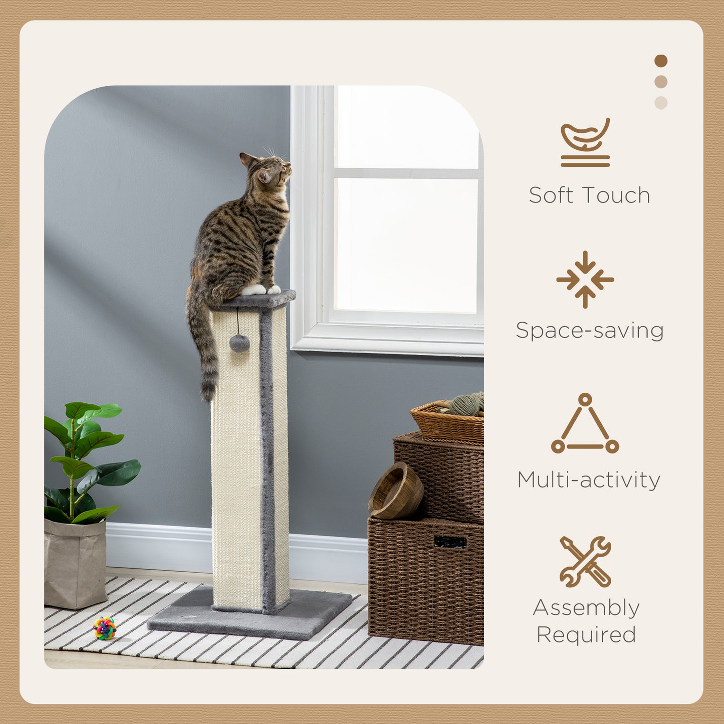 PawHut 81cm Cat Scratcher