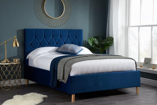 Loxley King Ottoman Bed Blue-0