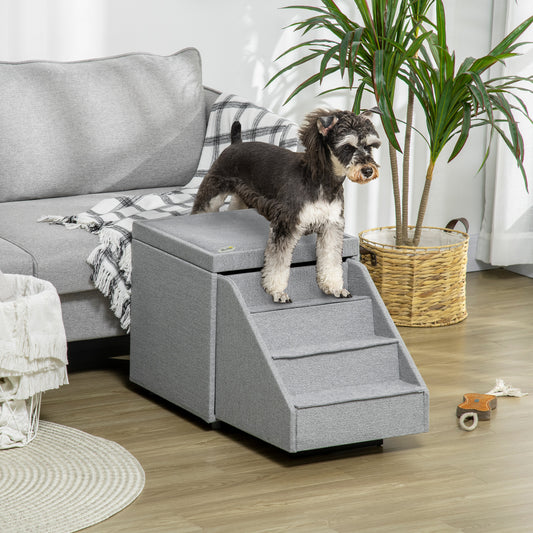 PawHut 2 in 1 Dog Steps Ottoman