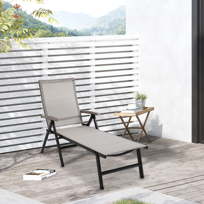 Outsunny Outdoor Folding Sun Lounger