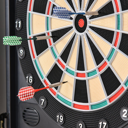 Homcom Medium-density fibreboard LED Electronic Dartboard w/ 12 Darts