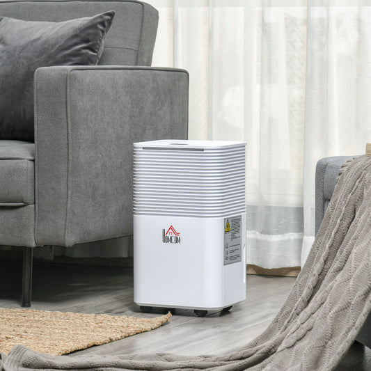 Homcom 10L/Day Portable Quiet Dehumidifier for Home Laundry